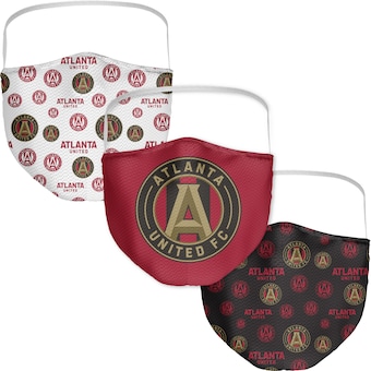 Atlanta United FC Fanatics Branded Adult All Over Logo Face Covering 3-Pack
