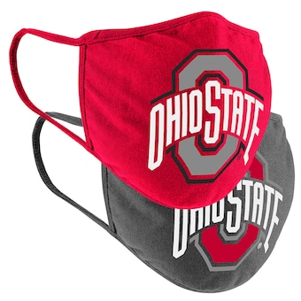 Ohio State Buckeyes Colosseum Primary Logo Face Covering (Size Small) 2-Pack