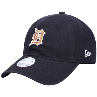 Detroit Tigers New Era Women's 9TWENTY Team Glisten Adjustable Hat - Navy