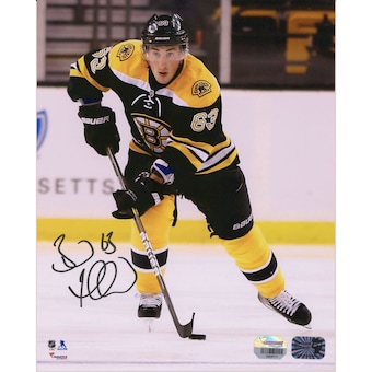 Brad Marchand Boston Bruins Fanatics Authentic Autographed 8" x 10" Black Jersey Skating Photograph