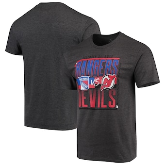 New York Rangers vs. New Jersey Devils Fanatics Branded Matchup T-Shirt - Heathered Gray