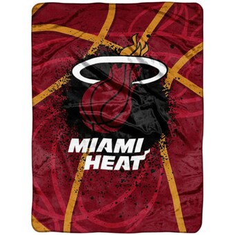 Miami Heat 60'' x 80'' Shadow Play Raschel Blanket - Red