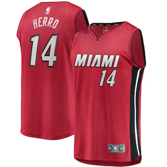 Tyler Herro Miami Heat Fanatics Branded Fast Break Replica Jersey Red - Statement Edition