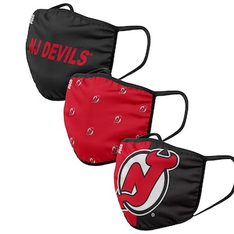 New Jersey Devils FOCO Adult Face Covering 3-Pack