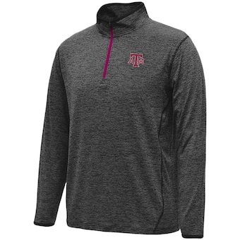 Texas A&M Aggies Colosseum Action Pass Quarter-Zip Pullover Jacket - Heathered Black