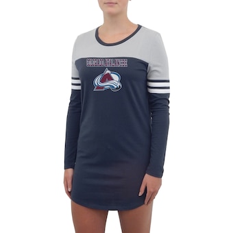 Colorado Avalanche Concepts Sport Women's Chateau Knit Long Sleeve Nightshirt - Charcoal