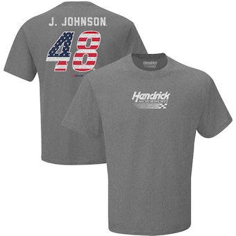 Jimmie Johnson Hendrick Motorsports Team Collection Driver Patriotic Number T-Shirt - Graphite