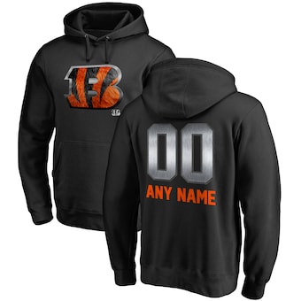 Cincinnati Bengals NFL Pro Line by Fanatics Branded Personalized Midnight Mascot Pullover Hoodie - Black