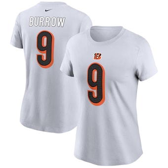Joe Burrow Cincinnati Bengals Nike Women's Player Name & Number T-Shirt - White