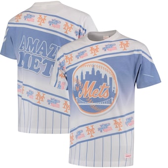 New York Mets Mitchell & Ness Wild Pitch T-Shirt - Royal/White