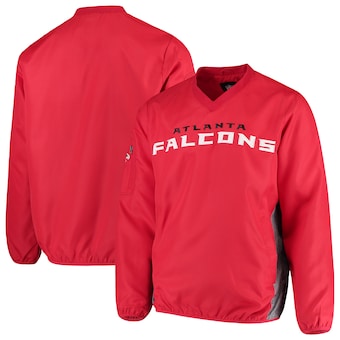 Atlanta Falcons G-III Sports by Carl Banks Gridiron V-Neck Pullover Sweatshirt - Red