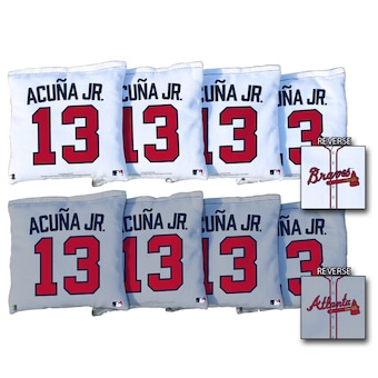 Ronald Acuna Jr. Atlanta Braves 8-Piece Regulation All Weather Cornhole Bag Set