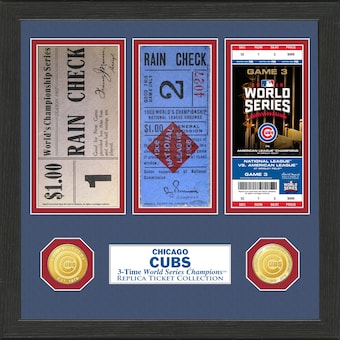Chicago Cubs Highland Mint 13" x 13" World Series Ticket Collection