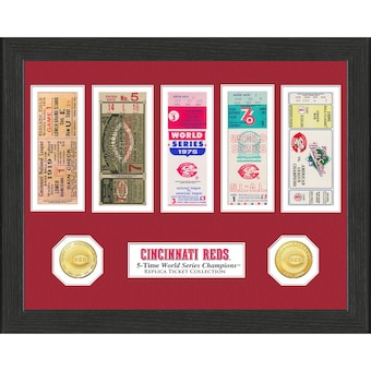 Cincinnati Reds Highland Mint 13" x 13" World Series Ticket Collection