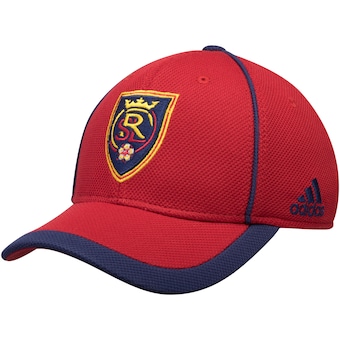 Real Salt Lake adidas Youth Fan Piping Structured Adjustable Hat - Red