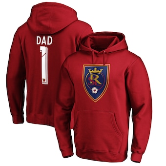 Real Salt Lake Fanatics Branded #1 Dad Pullover Hoodie - Red