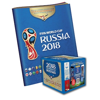 Fanatics Authentic 2018 Panini Russia FIFA World Cup Soccer Stickers Bundle with (1) Factory Sealed 50 Pack Box & (1) Sticker Album