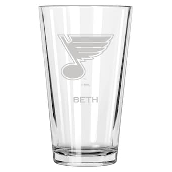 St. Louis Blues 16oz. Personalized Etched Pint Glass