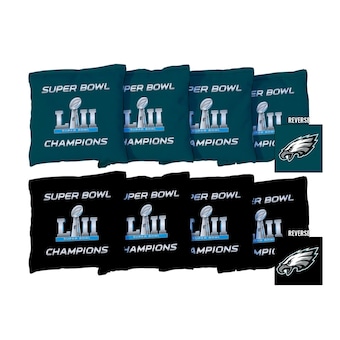 Philadelphia Eagles Super Bowl LII Champions 8-Pack All Weather Cornhole Bag Set