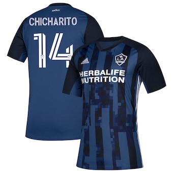 Chicharito LA Galaxy adidas Youth 2020 Secondary Replica Player Jersey - Navy