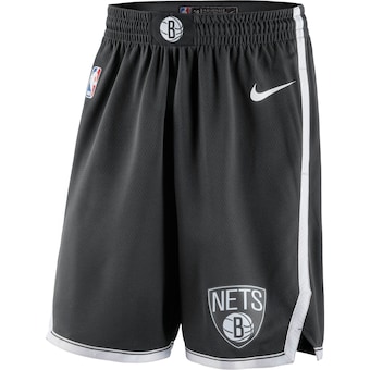Brooklyn Nets Nike 2019/20 Icon Edition Swingman Shorts - Black