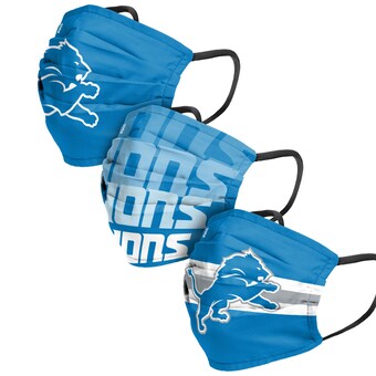 Detroit Lions FOCO Adult Matchday Face Covering 3-Pack