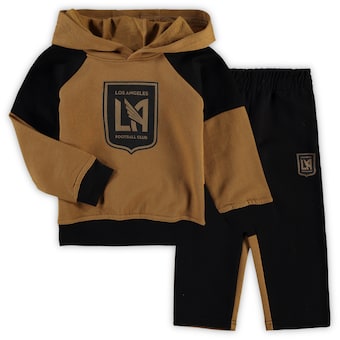 LAFC Toddler Sideline Fleece Pullover Hoodie and Pants Set - Gold/Black