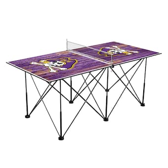 ECU Pirates 6' Weathered Design Pop Up Table Tennis Set