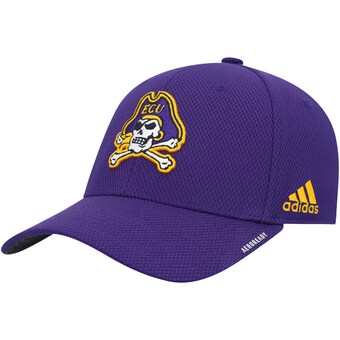 ECU Pirates adidas Sideline Coaches AEROREADY Flex Hat - Purple