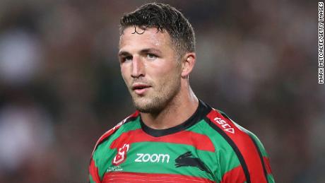SYDNEY, AUSTRALIA - SEPTEMBER 20: Sam Burgess of the Rabbitohs looks on during the NRL Semi Final match between the South Sydney Rabbitohs and the Manly Sea Eagles at ANZ Stadium on September 20, 2019 in Sydney, Australia. (Photo by Mark Metcalfe/Getty Images)