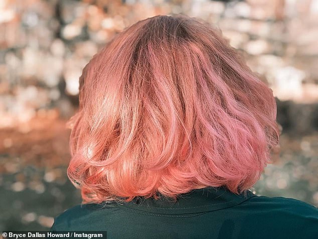 New look: The American actress, 39, shared a stunning snap of her new hair-do on Instagram on Tuesday after finishing the third and final film in the Jurassic franchise
