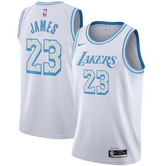 LeBron James Los Angeles Lakers Nike 2020/21 Swingman Player Jersey White – City Edition