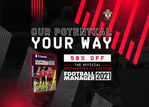 Football Manager 2021: 50 per cent off for Saints fans