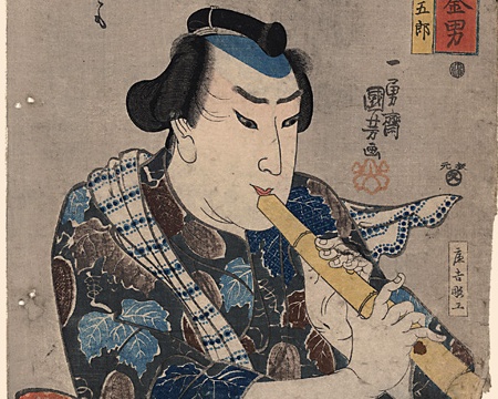 Flautista. Utagawa Kuniyoshi (Fuente: Wikimedia Commons)