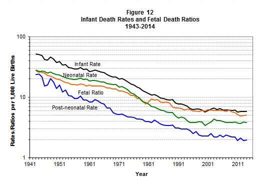 Figure 12 Infant Death Rates and Fetal Death Ratios