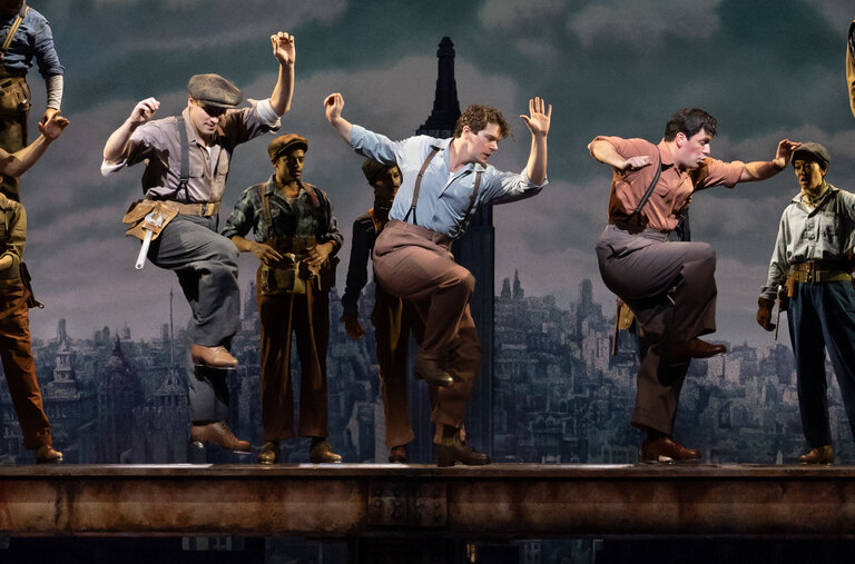 In “New York, New York,” which includes a tap dance number on girders, Susan Stroman channels the great movie choreographers of the postwar era, Jesse Green writes.