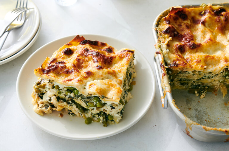 This meatless white lasagna takes a good amount of time, but it’s worth every minute.