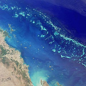 Большой Барьерный риф. Вид из космоса