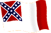 The last flag of the Confederate States of America. This waving flag was created by John Davis.
