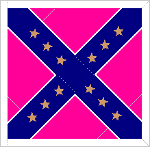 Army of Northern Virginia Battle Flag Silk Issue (First Type, Second Variation), 1861.