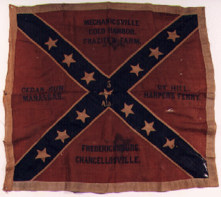Third Bunting Issue flag of the 5th Alabama Infantry Battalion. Photo courtesy of Alabama Department of Archives and History, Montgomery, Alabama
