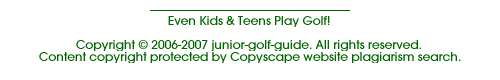 footer for junior golf page