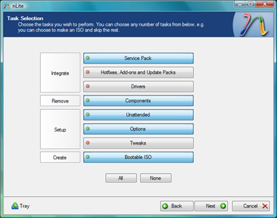 Slipstream Service Pack 3 into Windows XP using nLite