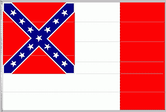 The Third Confederate National Flag as actually made by the Richmond Clothing Depot.