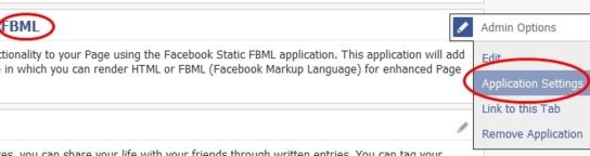 FBML applicaiton settings