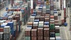 Shipping containers waiting to be exported from Shanghai