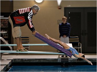 Greg Louganis grooms young divers with a building-blocks approach that is at odds with some American coaches, who stress acrobatics over mechanics.