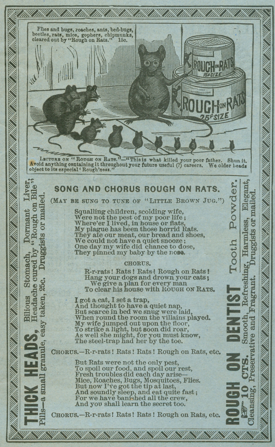 However, if you prefer music to literature, how about a Rough on Rats song?