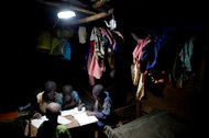 Sara Ruto’s children have improved their grades now that there is light to study by, powered by a solar panel on their hut in Kenya.