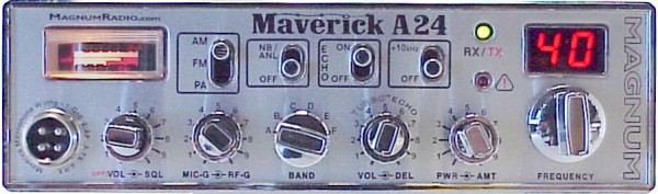 Magnum Maverick A24 10 Meter Radio Front View.